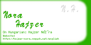 nora hajzer business card